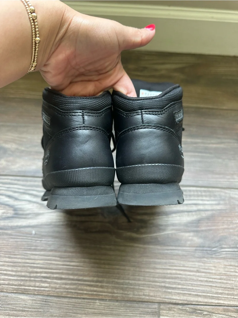 Timberland Kids Black Lace-Up Leather Boots